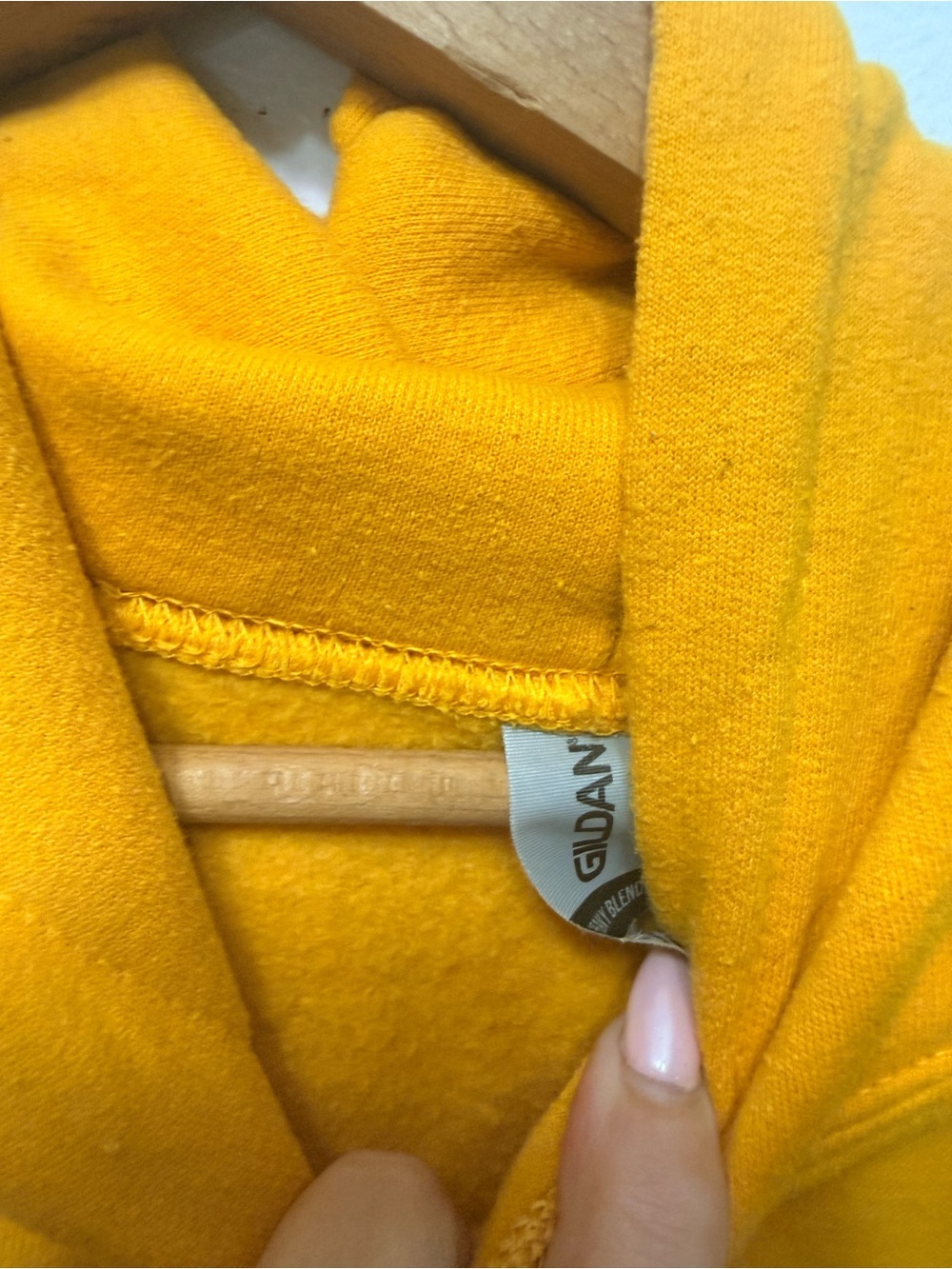 Gildan Yellow WFMU Radio Graphic Hoodie! - Picture 3 of 5